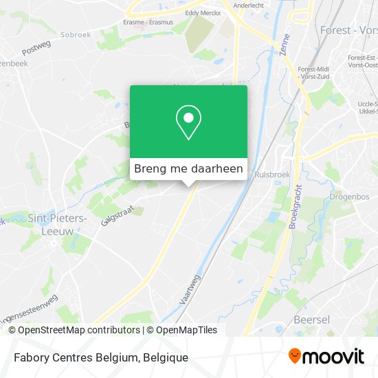 Fabory Centres Belgium kaart