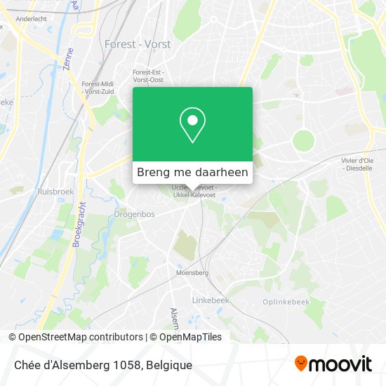 Chée d'Alsemberg 1058 kaart