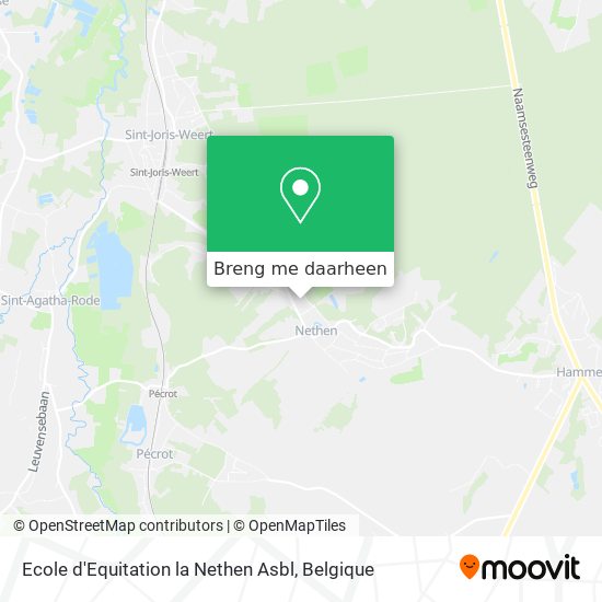Ecole d'Equitation la Nethen Asbl kaart