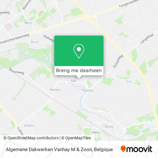 Algemene Dakwerken Vanhay M & Zoon kaart