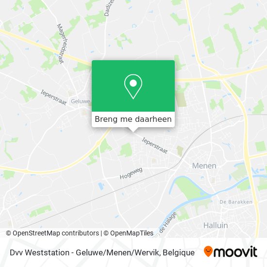 Dvv Weststation - Geluwe / Menen / Wervik kaart