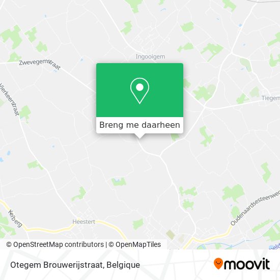 Otegem Brouwerijstraat kaart