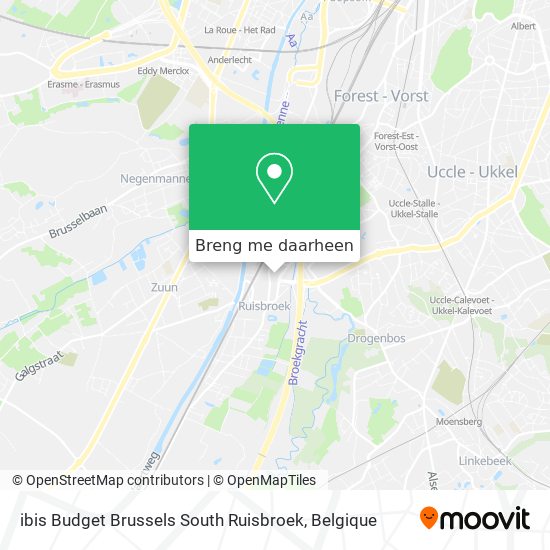 ibis Budget Brussels South Ruisbroek kaart