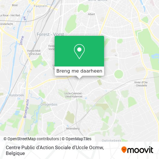 Centre Public d'Action Sociale d'Uccle Ocmw kaart