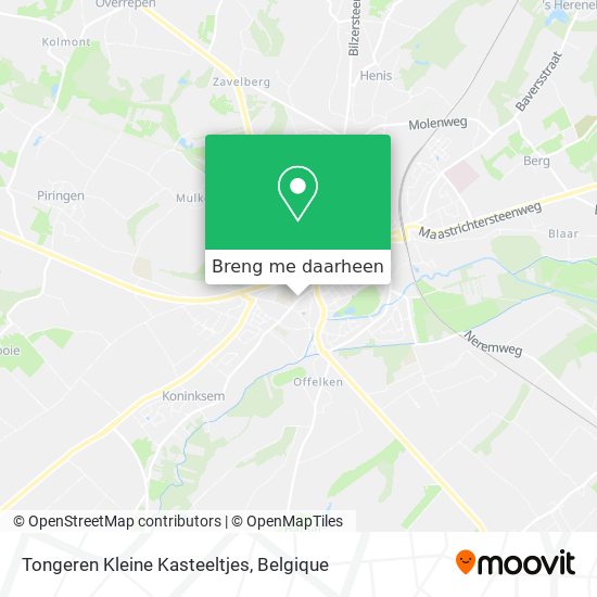 Tongeren Kleine Kasteeltjes kaart