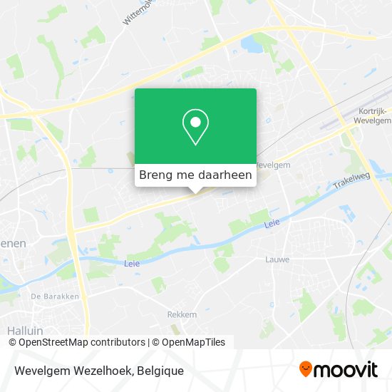 Wevelgem Wezelhoek kaart