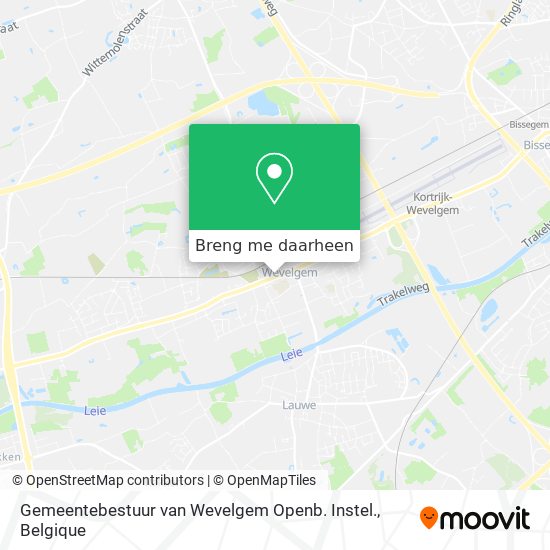 Gemeentebestuur van Wevelgem Openb. Instel. kaart