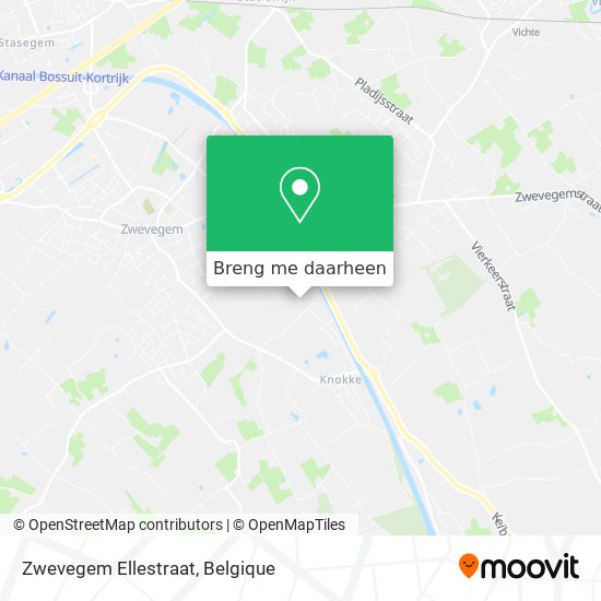 Zwevegem Ellestraat kaart