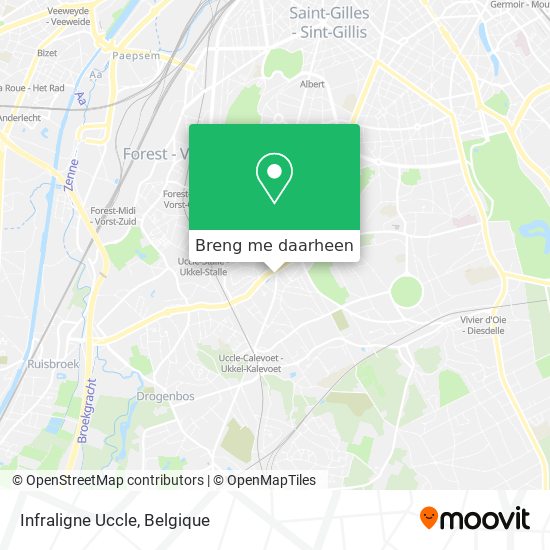 Infraligne Uccle kaart