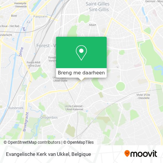 Evangelische Kerk van Ukkel kaart