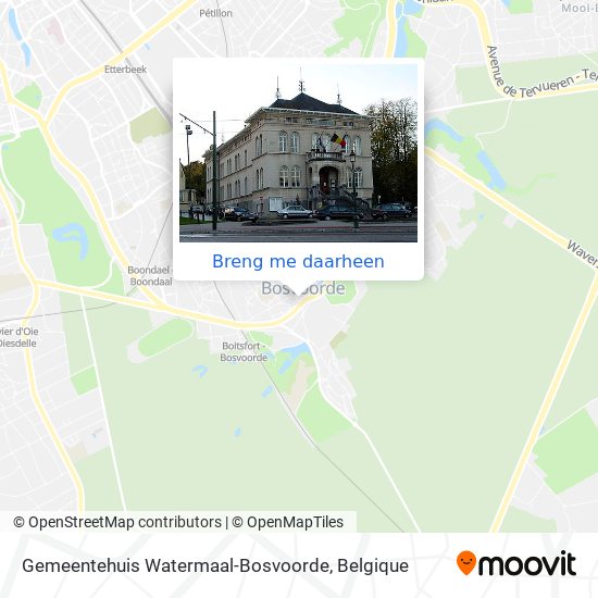 Gemeentehuis Watermaal-Bosvoorde kaart
