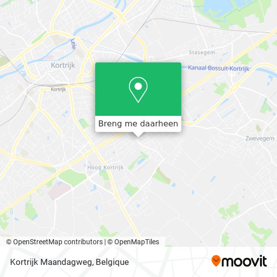 Kortrijk Maandagweg kaart