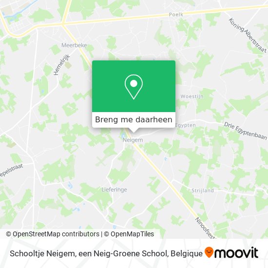 Schooltje Neigem, een Neig-Groene School kaart