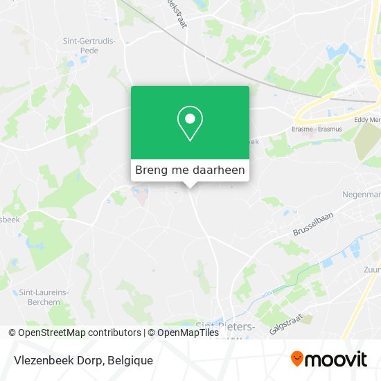 Vlezenbeek Dorp kaart