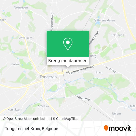 Tongeren het Kruis kaart