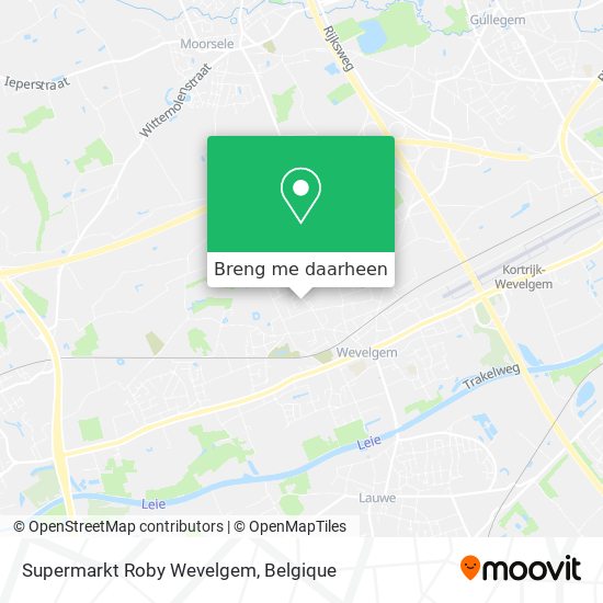 Supermarkt Roby Wevelgem kaart