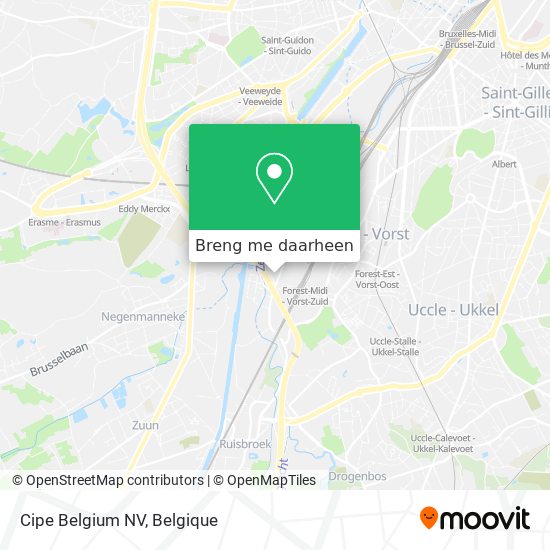Cipe Belgium NV kaart