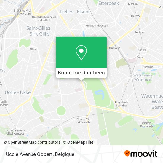 Uccle Avenue Gobert kaart