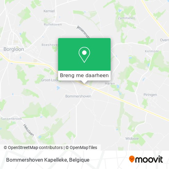 Bommershoven Kapelleke kaart
