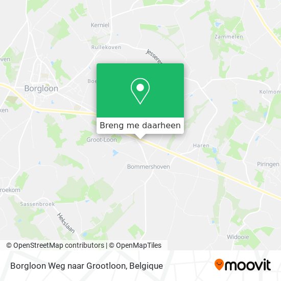 Borgloon Weg naar Grootloon kaart