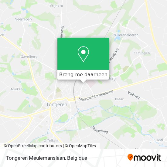 Tongeren Meulemanslaan kaart