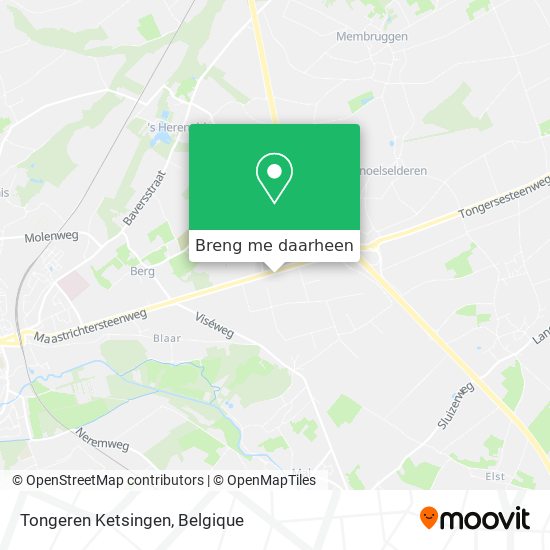 Tongeren Ketsingen kaart