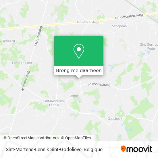 Sint-Martens-Lennik Sint-Godelieve kaart