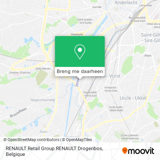 RENAULT Retail Group RENAULT Drogenbos kaart