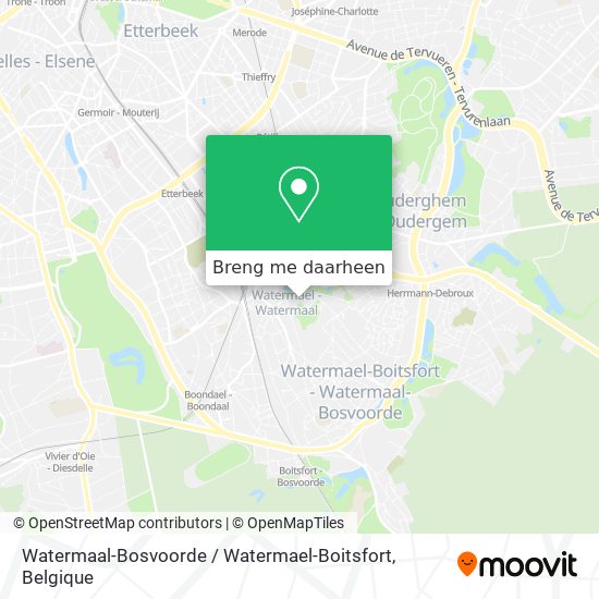 Watermaal-Bosvoorde / Watermael-Boitsfort kaart