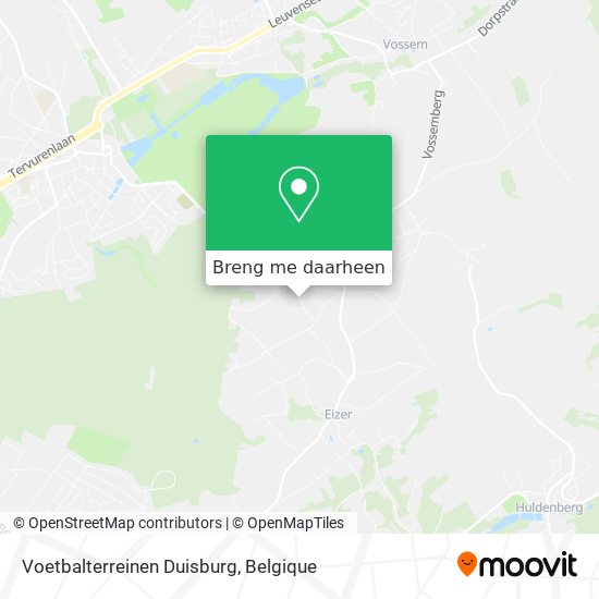 Voetbalterreinen Duisburg kaart