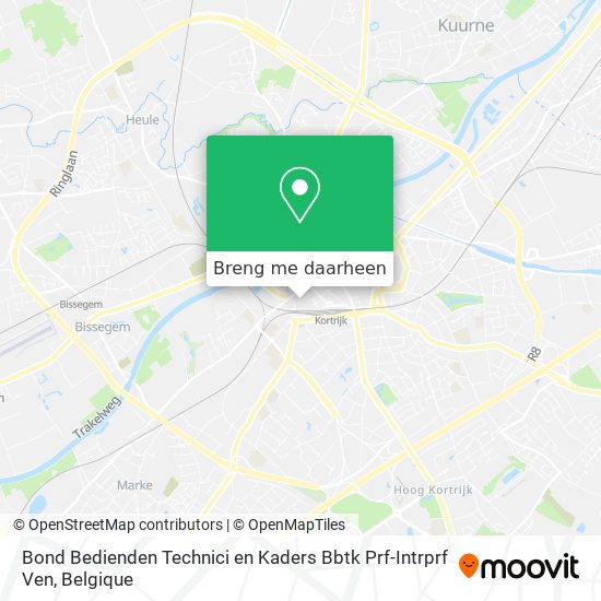 Bond Bedienden Technici en Kaders Bbtk Prf-Intrprf Ven kaart