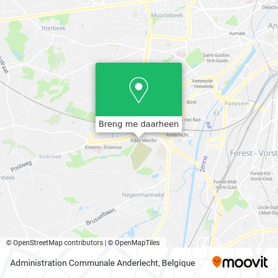 Administration Communale Anderlecht kaart