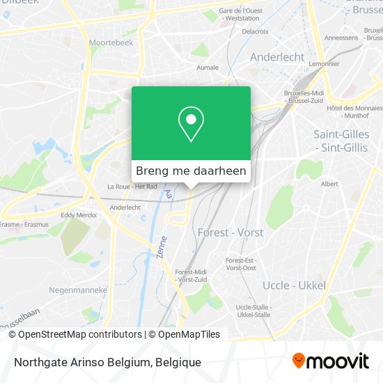 Northgate Arinso Belgium kaart