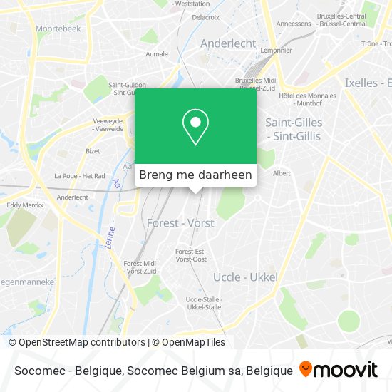 Socomec - Belgique, Socomec Belgium sa kaart