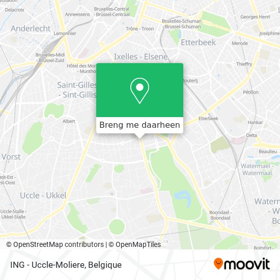 ING - Uccle-Moliere kaart