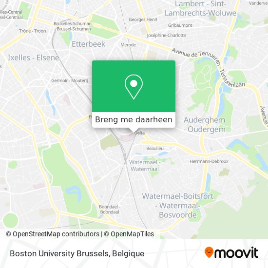Boston University Brussels kaart