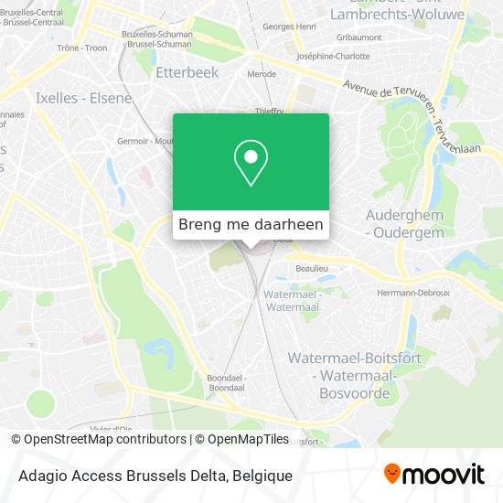 Adagio Access Brussels Delta kaart