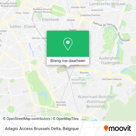 Adagio Access Brussels Delta kaart
