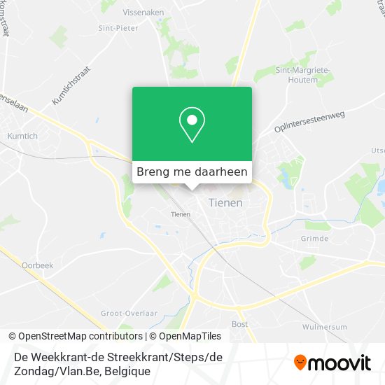 De Weekkrant-de Streekkrant / Steps / de Zondag / Vlan.Be kaart