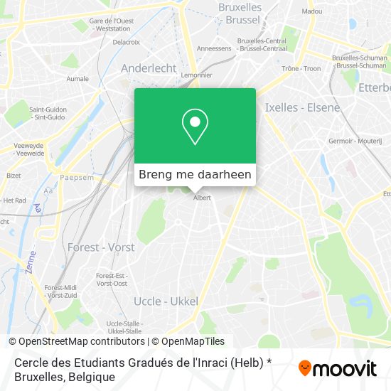 Cercle des Etudiants Gradués de l'Inraci (Helb) * Bruxelles kaart