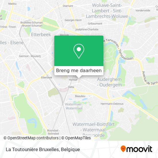 La Toutounière Bruxelles kaart