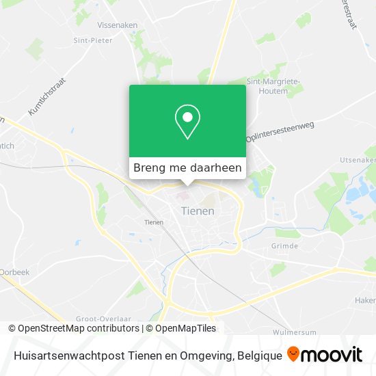 Huisartsenwachtpost Tienen en Omgeving kaart