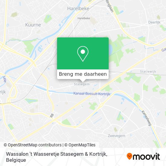 Wassalon 't Wasseretje Stasegem & Kortrijk kaart