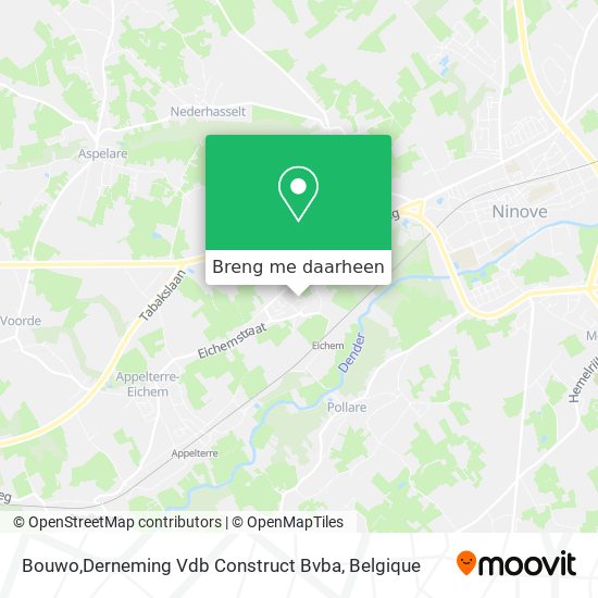 Bouwo,Derneming Vdb Construct Bvba kaart