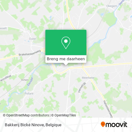 Bakkerij Bické Ninove kaart