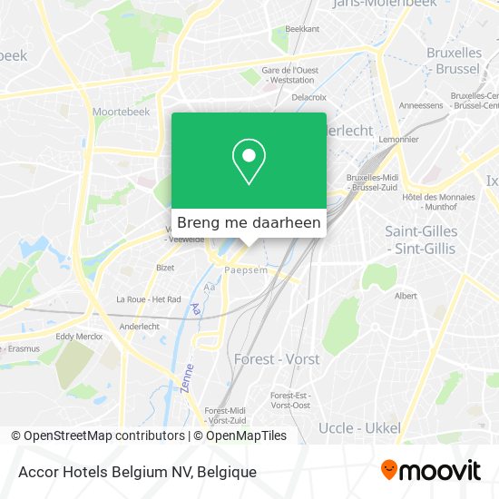 Accor Hotels Belgium NV kaart
