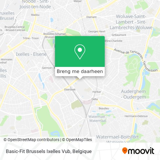 Basic-Fit Brussels Ixelles Vub kaart