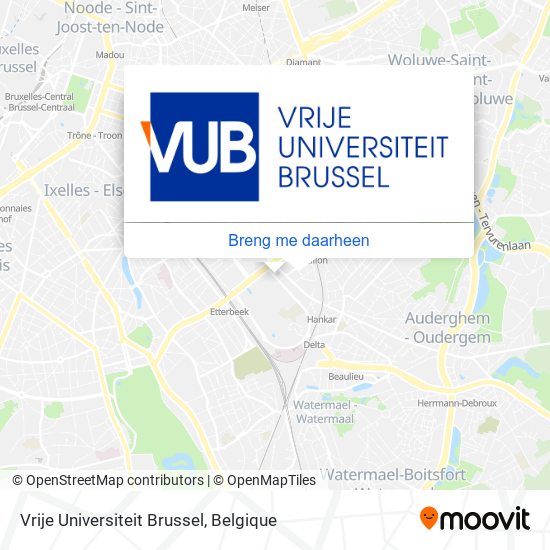 Vrije Universiteit Brussel kaart