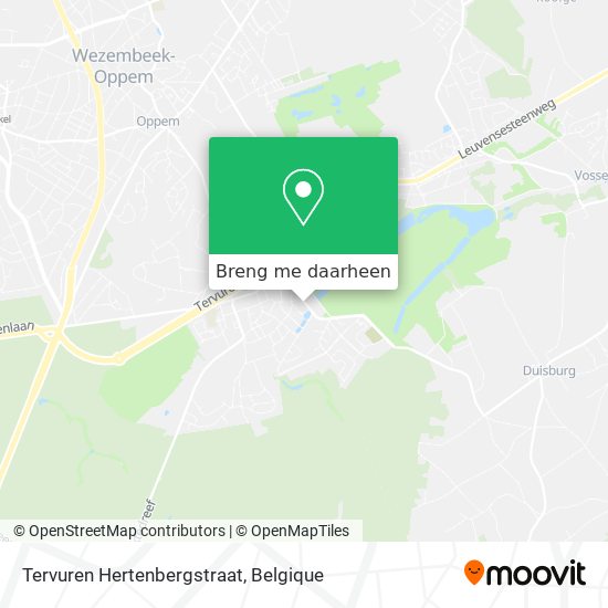Tervuren Hertenbergstraat kaart