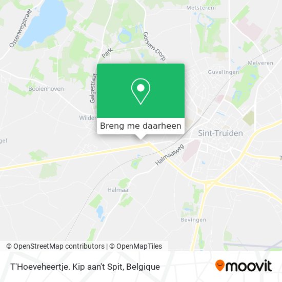 T'Hoeveheertje. Kip aan't Spit kaart